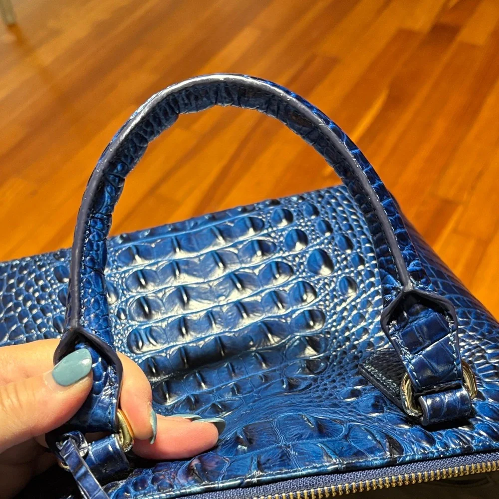 Brahmin Satchel Melbourne Crocodile-Embossed Women's Bag - Picture 8 of 9